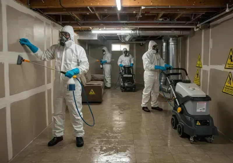 Basement Moisture Removal and Structural Drying process in Shippensburg, PA